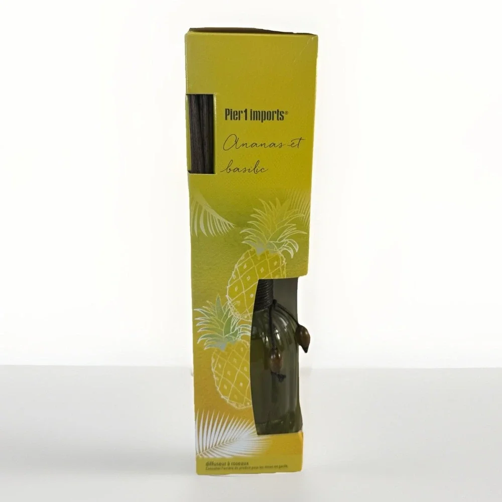Pier 1 One Imports ~ PINEAPPLE BASIL~ Reed Diffuser 10 oz‎ Oil NEW DISCONTINUED